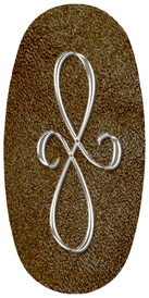 DASOV 601 SL SH BR Silver Scroll Shimmer Brown Background